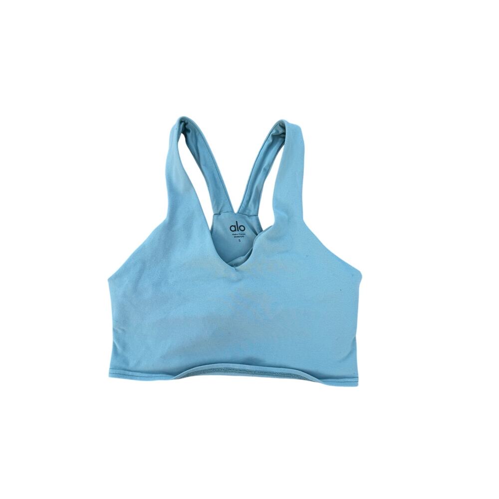 ALO Yoga Real Sports Bra - Blue green - Size Small